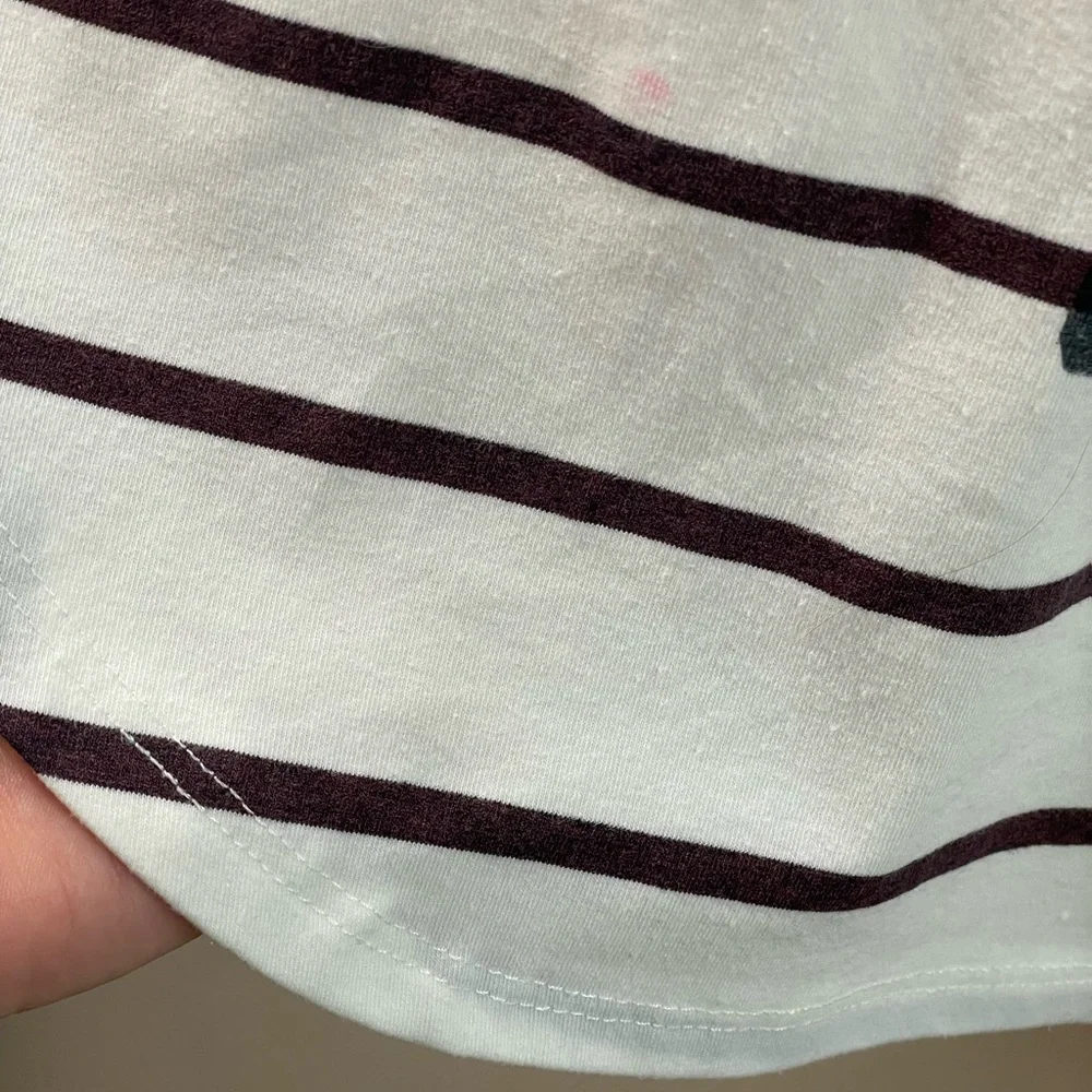 🚨 SOLD 🚨Vanilla Sugar stripe Tee Shirt Blue Black White size XL Do All Things - Picture 4 of 11